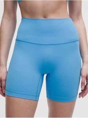 lululemon athletica High-Rise Sky Blue Bike Shorts